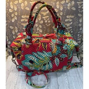 Vera Bradley satchel Hadley‎ bag in Rumba medium size Pink floral Purse